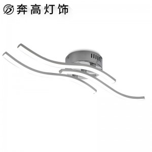 跨境 北歐三條波浪吸頂燈簡(jiǎn)約現(xiàn)代臥室燈飾創(chuàng)意異形 led天花燈具